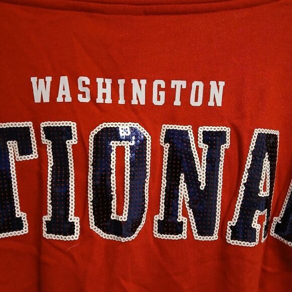 Red PINK Long Sleeve Shirt Washington NATIONALS SZ.L - Picture 5 of 5